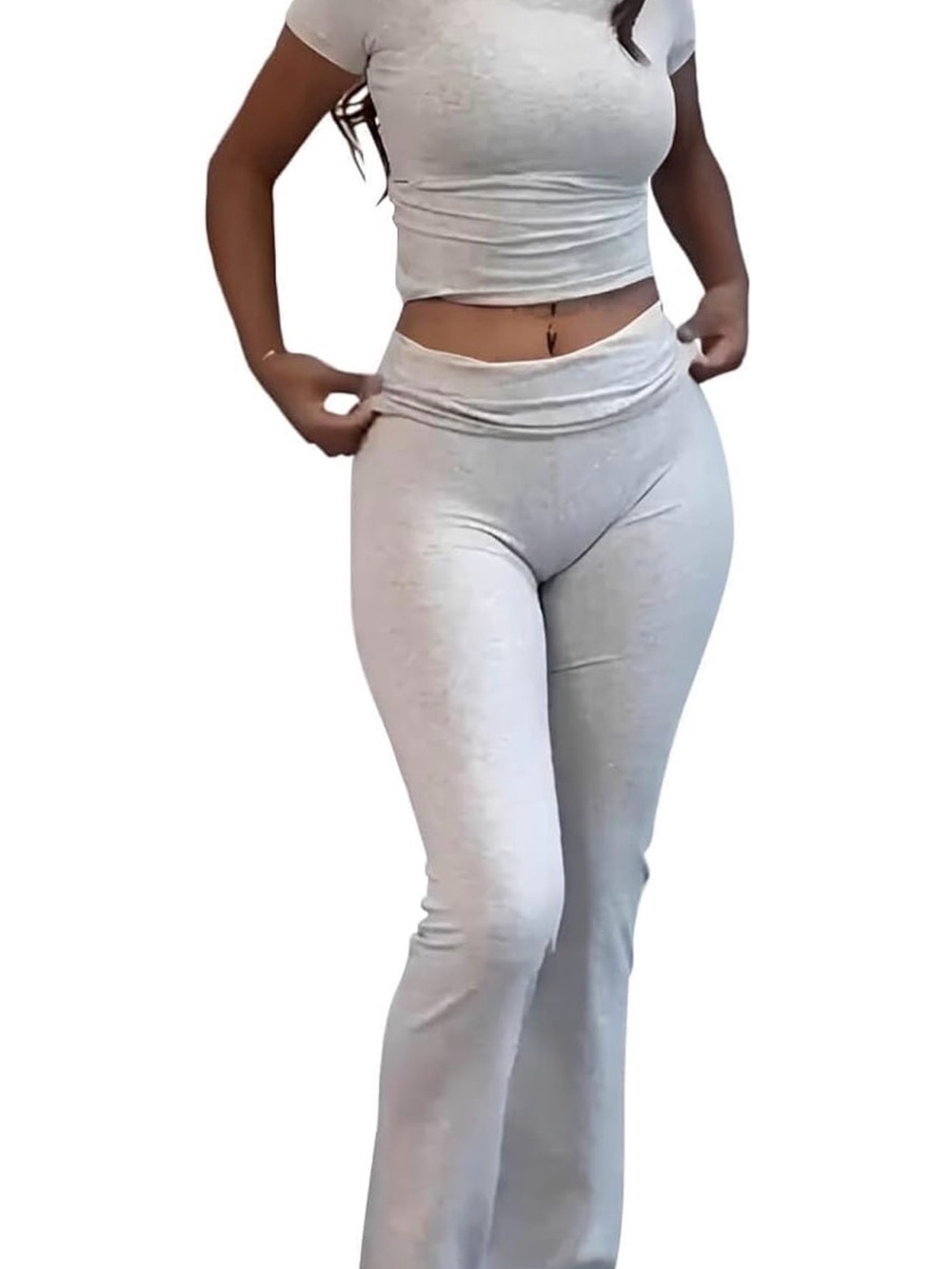 Two piece lounge set heather gray